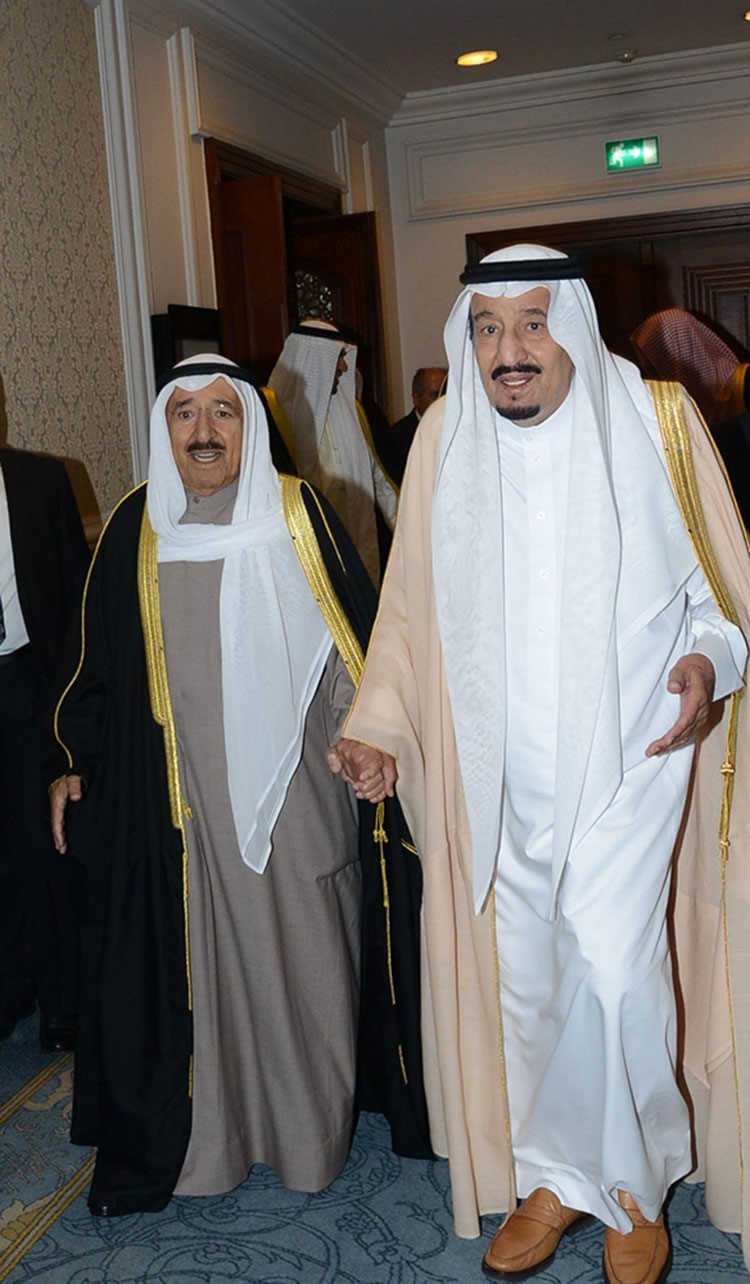 صاحب السمو الامير الشيخ صباح الاحمد وخادم الحرمين الشريفين الملك سلمان بن عبدالعزيز
