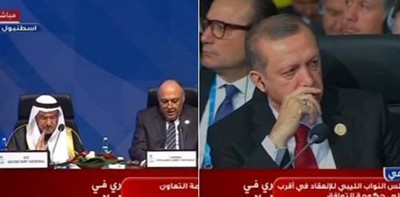 بالفيديو.. وزير الخارجية المصري يتجاهل مصافحة أردوغان خلال تسليم تركيا رئاسة القمة الإسلامية