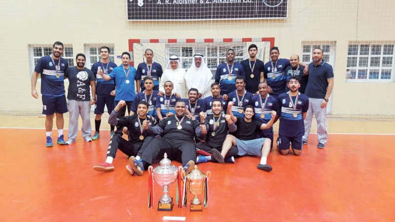 شباب يد اليرموك مع كاس البطولة﻿