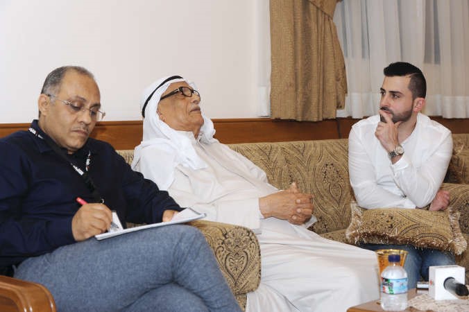 د العجيري متحدثا للزميلين محمد الحسيني وامير زكيهاني الشمري﻿
