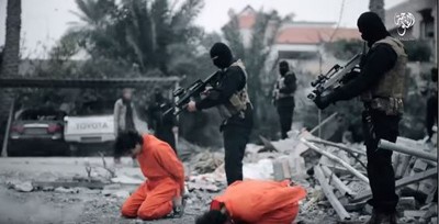 شاهد.. داعش يتفنن باعدام 8 عراقيين بوسائل وحشية !