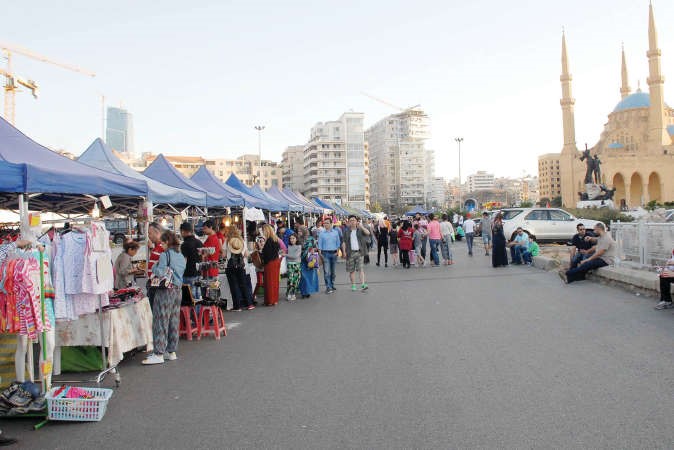 سوق ابو رخوصة عاد مجددا الى ساحة الشهداء في وسط بيروتمحمود الطويل
