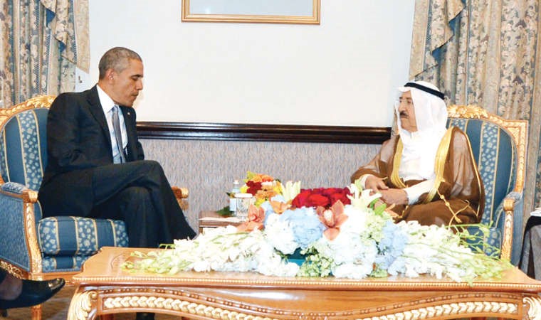 صاحب السمو الامير الشيخ صباح الاحمد والرئيس الاميركي باراك اوباما