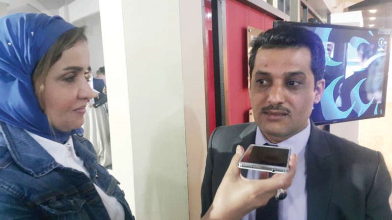 مانع المطري متحدثا الى الزميلة هالة عمران﻿