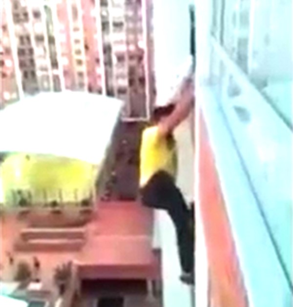 بالفيديو.. خاطر بحياته لإنقاذ كلبة الجيران