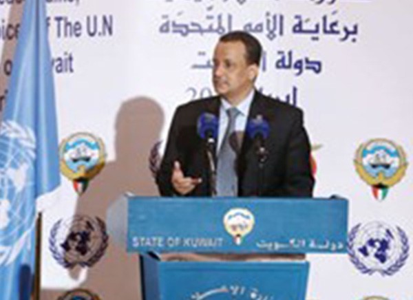 المبعوث الاممي اسماعيل ولد الشيخ احمد خلال المؤتمر الصحافي