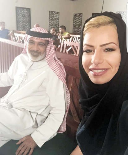 نادين الفهد مع منصور الفيلي في مسلسل قلب العدالة﻿