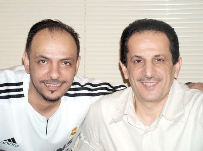 المخرج نواف سالم الشمري مع الشاعر ساهر ﻿