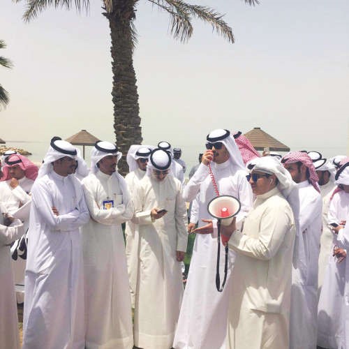 عدد من الطلبة خلال الاعتصام