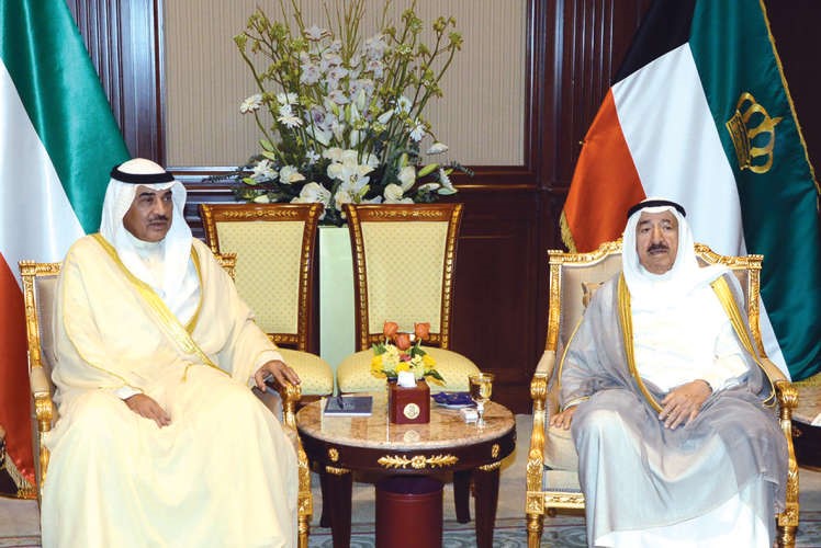 صاحب السمو مستقبلا رئيس مجلس الوزراء بالانابة ووزير الخارجية الشيخ صباح الخالد﻿