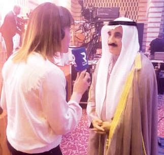 رئيس الوفد الكويتي يوسف مصطفى متحدثا للتلفزيون الكويتي﻿