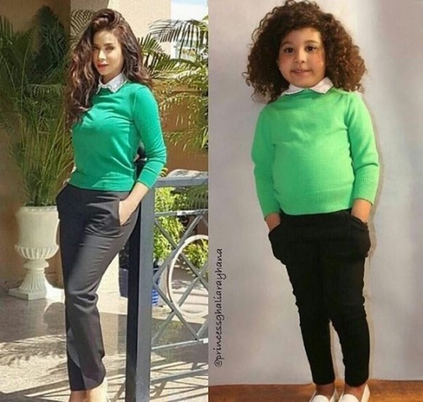 بالصور.. لجين عمران تلتقي الطفلة التي تقلدها.. شاهدوا ماذا فعلت