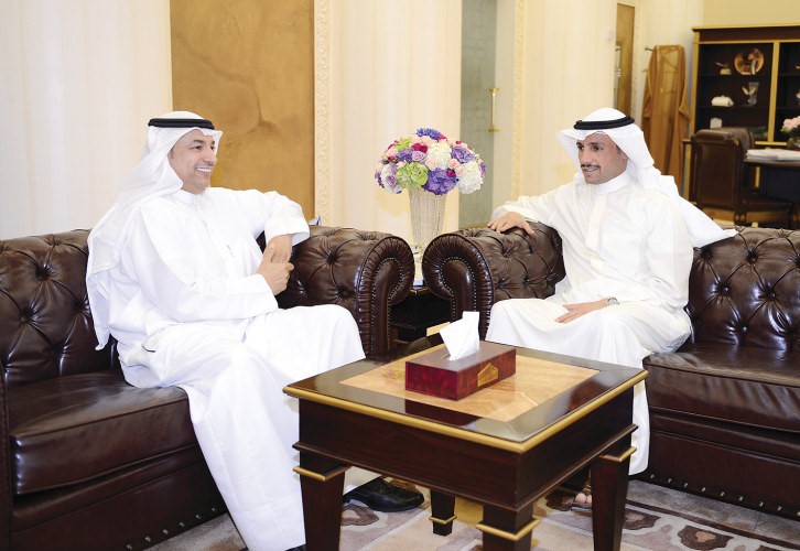 رئيس مجلس الامة مرزوق الغانم مستقبلا سفيرنا لدى سلطنة بروناي فهد الظفيري﻿
