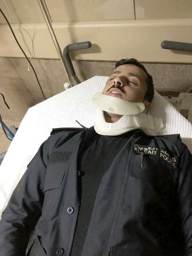 احد رجال الامن المصابين ﻿