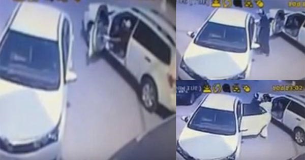 بالفيديو.. سعودي يقبض على لص حاول سرقة سيارته بالدمام