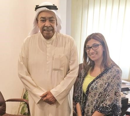 الفنان الكبير سعد الفرج مع الزميلة خلود ابو المجد