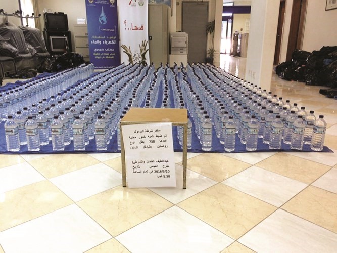 من الخمور المضبوطة﻿