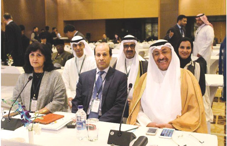 المستشار علي الضبيبي خلال مشاركته في الاجتماع
