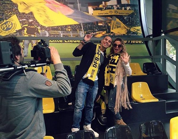 بالصور..  رزان مغربي تثير الجدل من جديد بظهورها مع لاعب كرة مصري في ألمانيا !