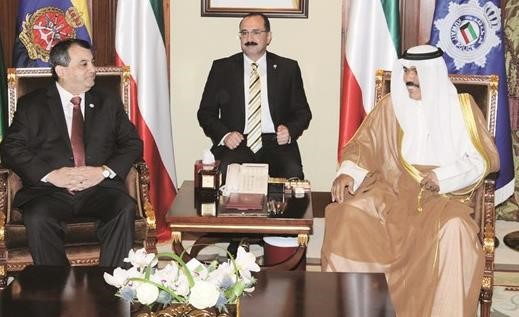 سمو نائب الامير وولي العهد لدى استقباله رئيس البرلمان الاتحادي الدولي