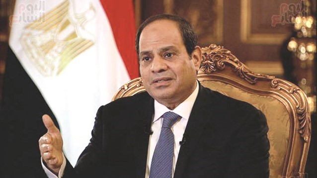 الرئيس المصري عبد الفتاح السيسي خلال الحوار التلفزيوني امس