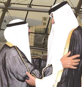 صاحب السمو الشيخ تميم بن حمد والشيخ مشعل الاحمد ﻿