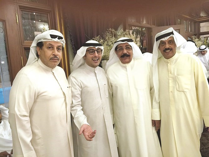 اللواء عبدالحميد العوضي واحمد نبيل الفضل والزميلان جاسم التنيب وعبدالله النجار
