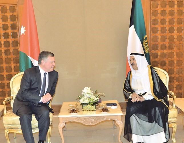 صاحب السمو الامير الشيخ صباح الاحمد وصاحب الجلالة الهاشمية الملك عبدالله الثاني بن الحسين ﻿