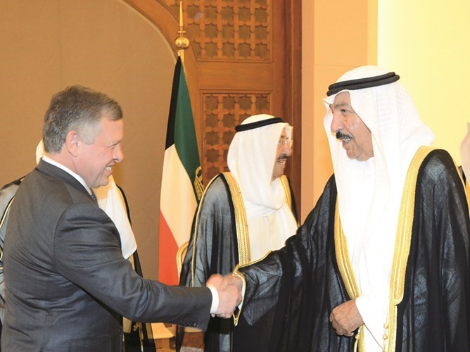 صاحب الجلالة الهاشمية الملك عبدالله الثاني والشيخ جابر العبدالله ﻿