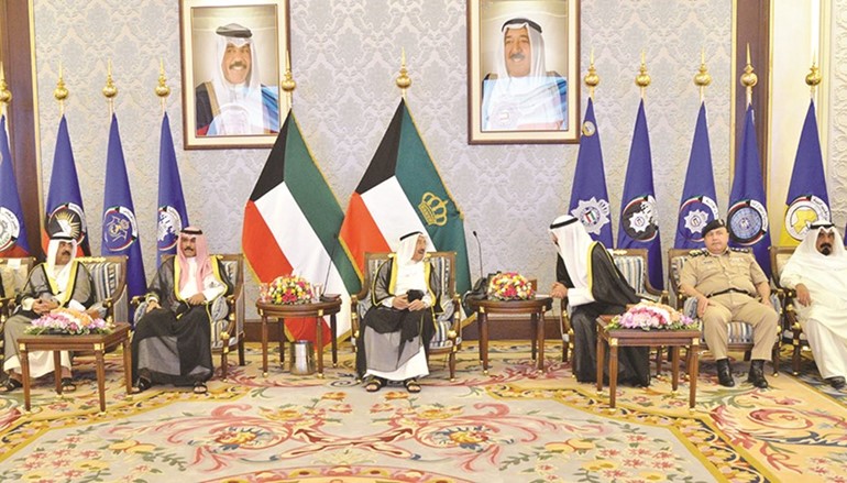 صاحب السمو الامير الشيخ صباح الاحمد وسمو ولي العهد الشيخ نواف الاحمد والشيخ مشعل الاحمد والشيخ محمد الخالد ﻿