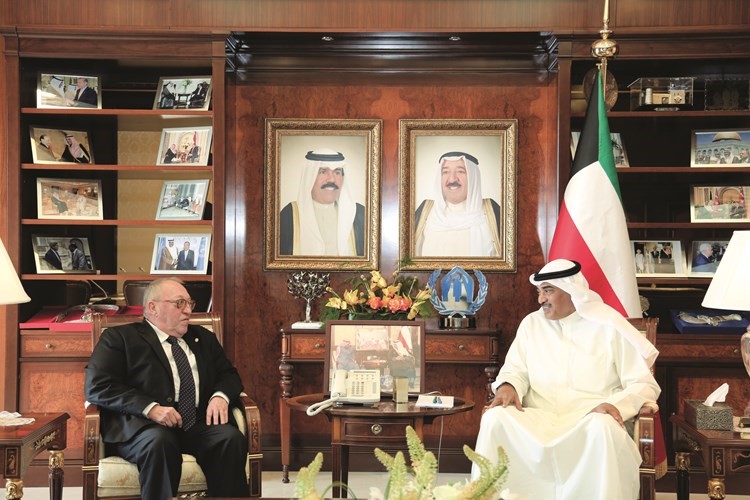  الشيخ صباح الخالد يستقبل سفير بلغاريا اليكساندر اولشيفسكي ﻿