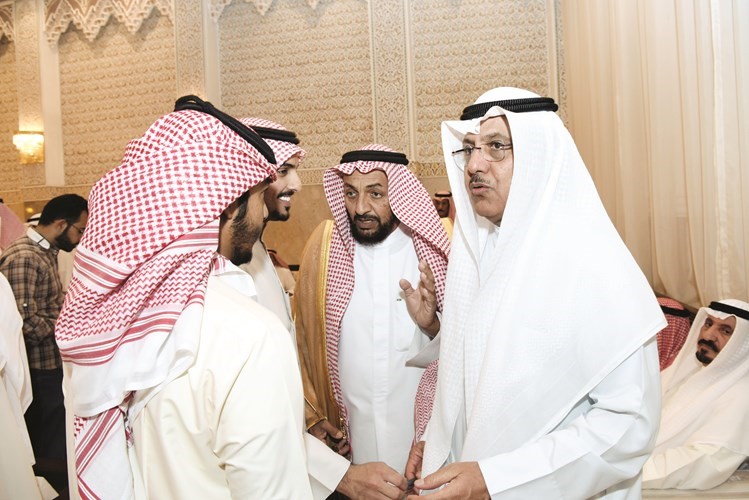 مبارك الخرينج خلال حفل الاستقبال
