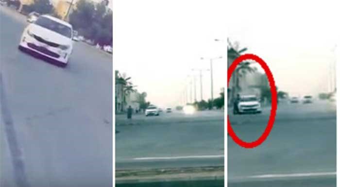 بالفيديو.. شاب يوثق لحظة تعرضه للدهس من مفحط أثناء تصويره