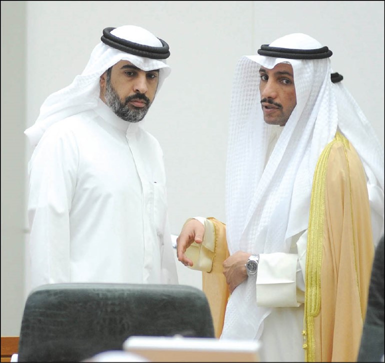 الرئيس الغانم مع علي الخميس هاني الشمري