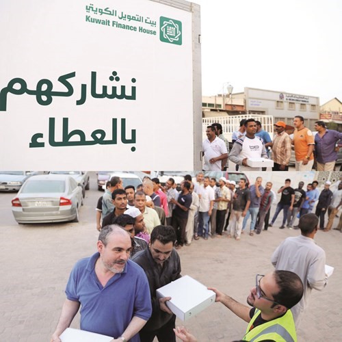 جانب من افطار الصائمين 