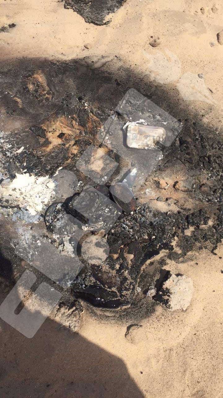 اداة الجريمة احرقها الجاني في بر الوفرة للتخلص من البصمات والدماء﻿