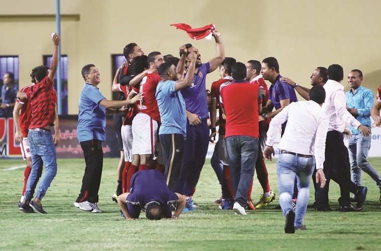 فرحة نجوم الاهلي باللقب الكبير 