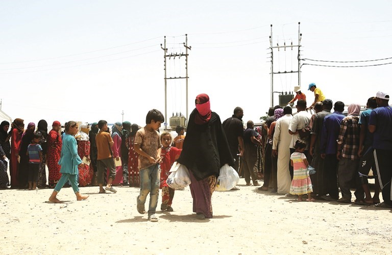 ارتفاع اعداد النازحين من الموصل الى مخيم ديبكا باربيل	الاناضول﻿