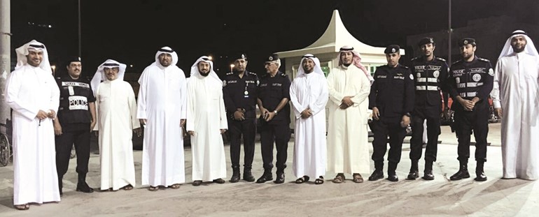  اللواء الطراح والشعيب والحيص عقب تفقد مسجد جابر العلي