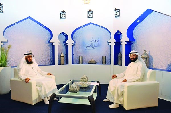م فريد عمادي خلال استديو في رحاب الليالي العشر