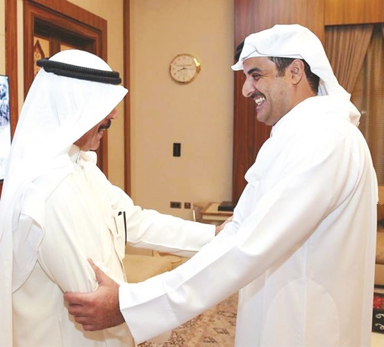 صاحب السمو الشيخ تميم بن حمد مرحبا بالشيخ محمد الخالد