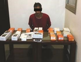  اللص داخل مباحث الفنطاس قبل احالته الى النيابة ﻿