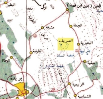 خريطة لموقع معركة الصريف﻿