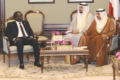 الشيخ صباح الخالد مستقبلا محمد علي حمد﻿
