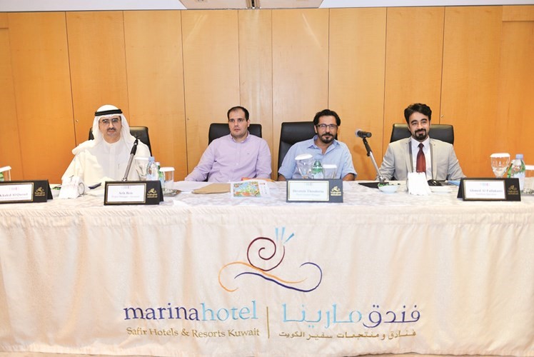 المتحدثون خلال المؤتمر الصحافي﻿