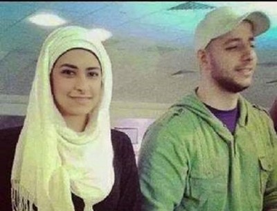 المنشد السويدي اللبناني الاصل ماهر زين مع زوجته المغربية عائشة