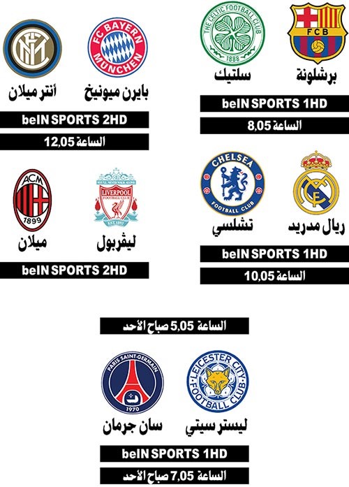 برشلونة يواجه سلتيك.. والريال يلاقي تشلسي في «الأبطال»