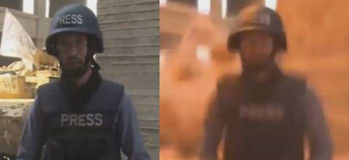 بالفيديو..لحظة إصابة مراسل الجزيرة في قصف النظام السوري على الهواء مباشرة 