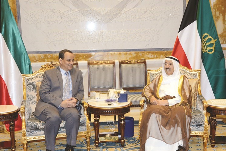 صاحب السمو خلال استقباله المبعوث الاممي اسماعيل ولد الشيخ احمد﻿