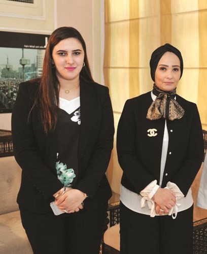 القائم بالاعمال بالانابة المستشارة نازلي الفيومي والمستشارة الاعلامية جمانا نجم الدين